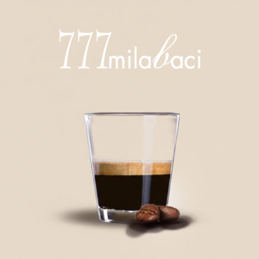 Square Capsule Espresso Coffee 777 Milla Baci with 100 capsules - Caffe D'Italia