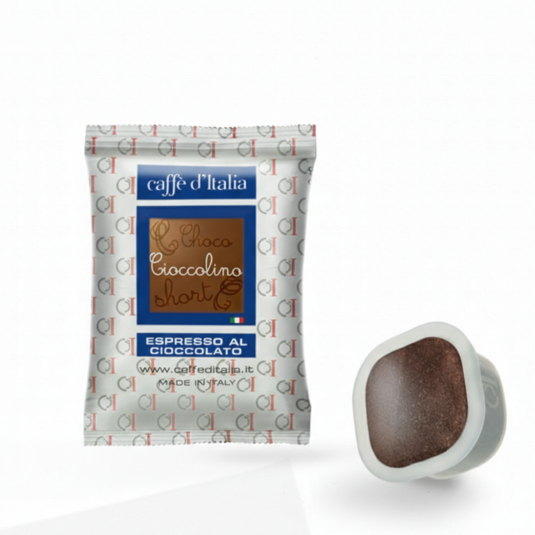Square Capsule Cioccolino with 50 capsules - Caffe D'Italia