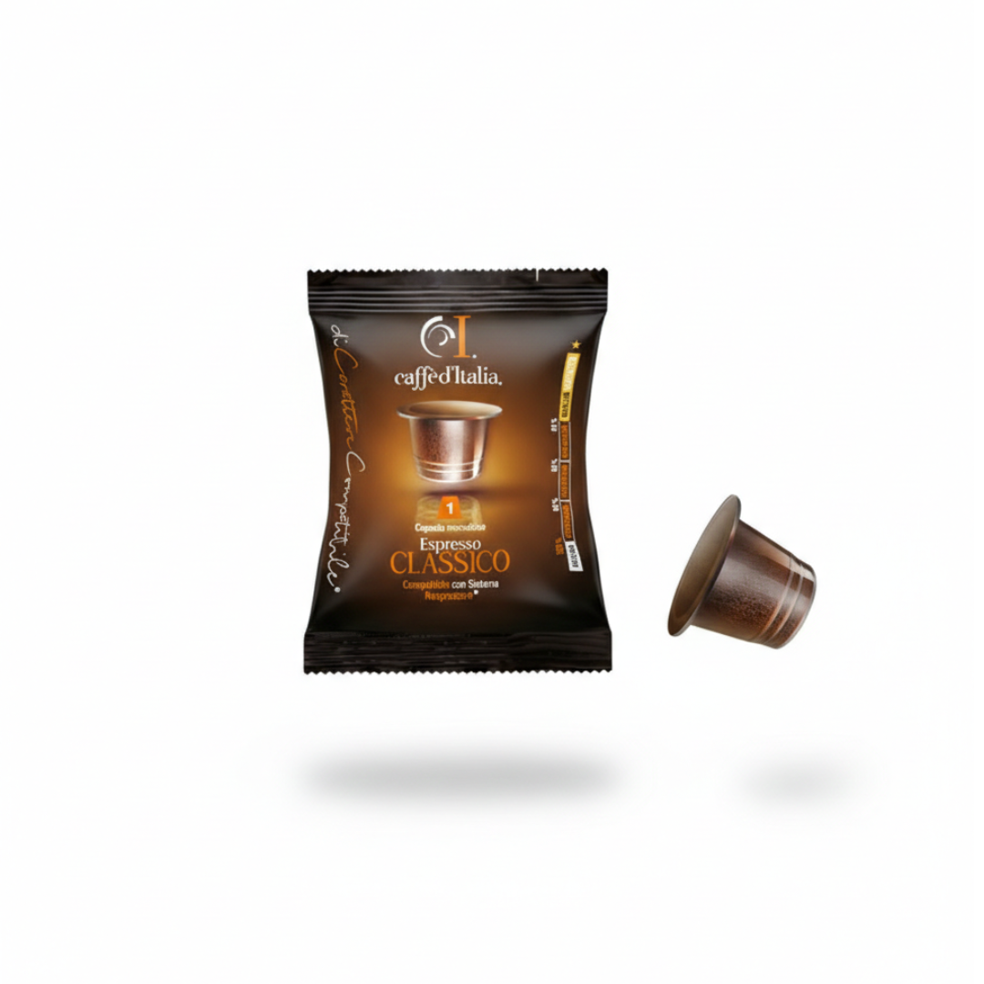 Capsules Espresso coffee compatible Nespresso Classic with 30 capsules