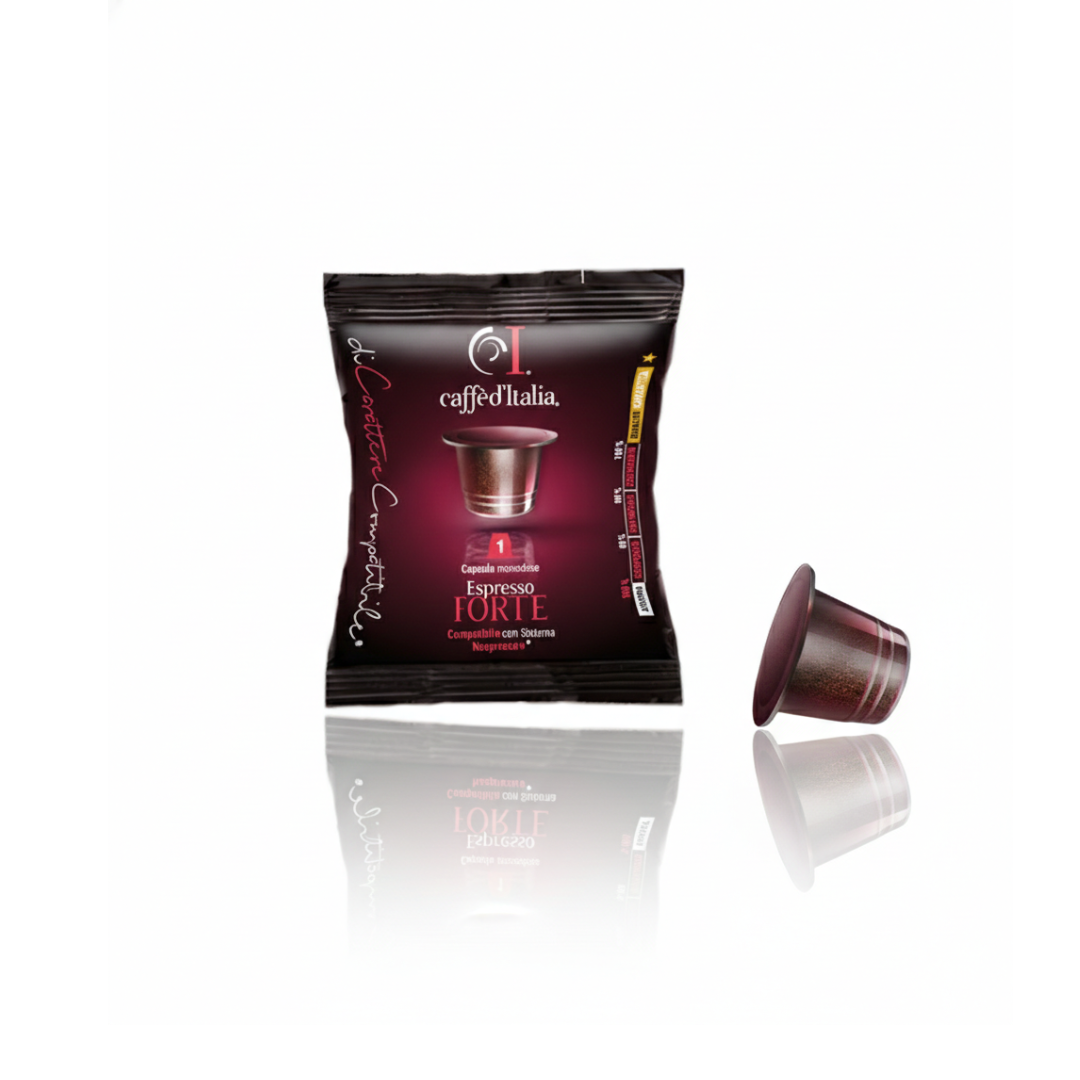 Capsules Espresso Coffee Strong Compatible Nespresso with 40 capsules