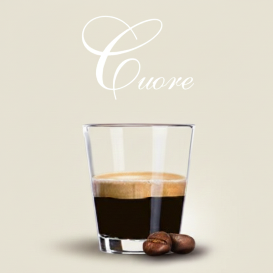 Square Capsule Espresso Coffee Cuore Decaffeinated with 50 capsules - Caffe D'Italia