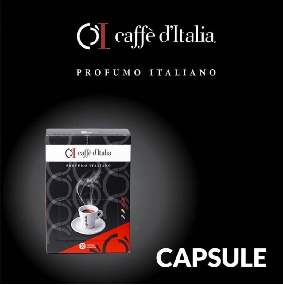 Square Capsule Espresso Coffee 777 Milla Baci with 100 capsules - Caffe D'Italia