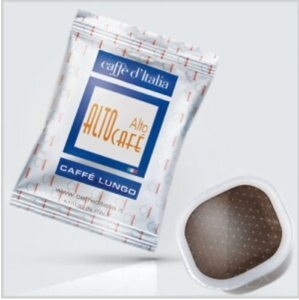 Square Capsule Espresso Coffee Alto Cafe with 100 capsules - Caffe D'Italia