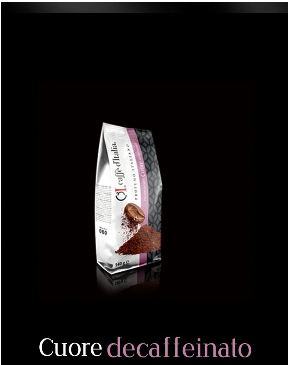 Ground Coffee Cuore Decaf 140Gr - Caffe D'Italia