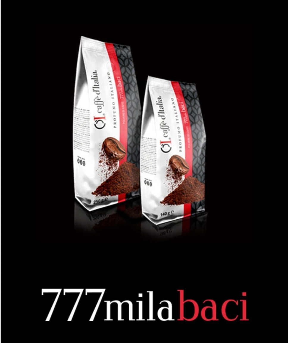Ground Coffee 777MilaBaci 250Gr - Caffe D'Italia