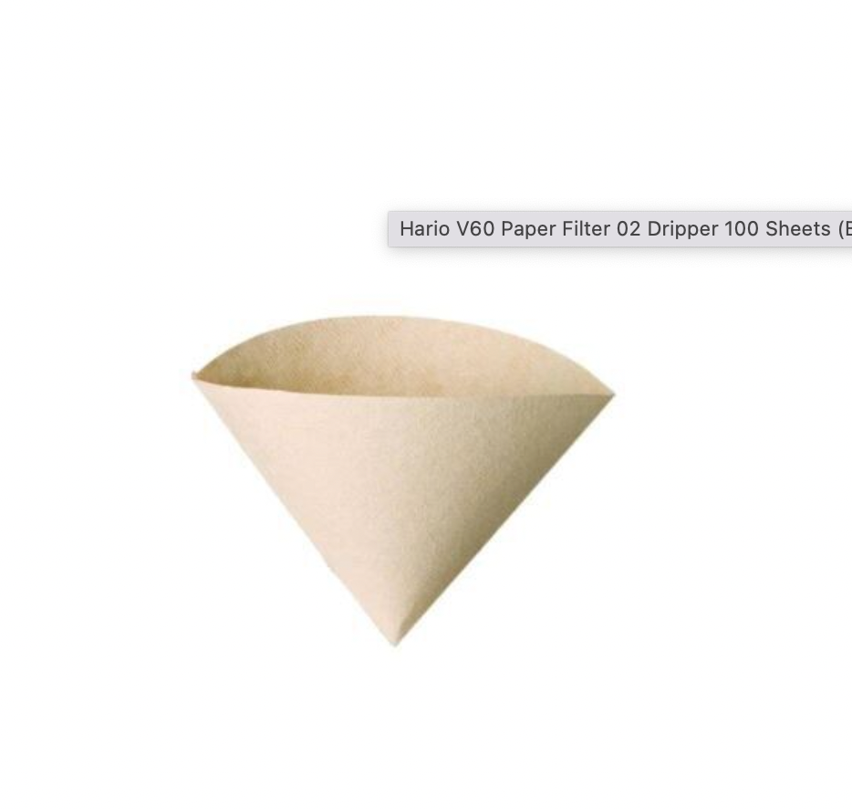 Hario V60 Paper Filter 02 Dripper 100 Sheets (Box)