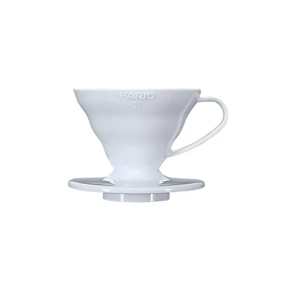 Hario V60 Plastic Coffee Dripper White - Size 01