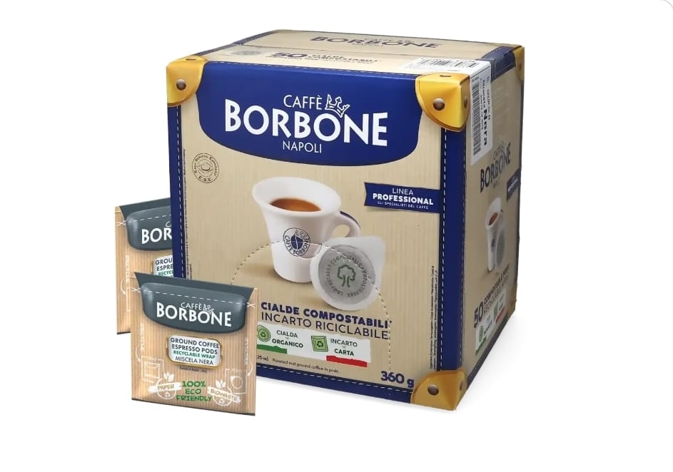Nera Blend ESE Paper Pods 44 mm|50 Pack| Caffè Borbone