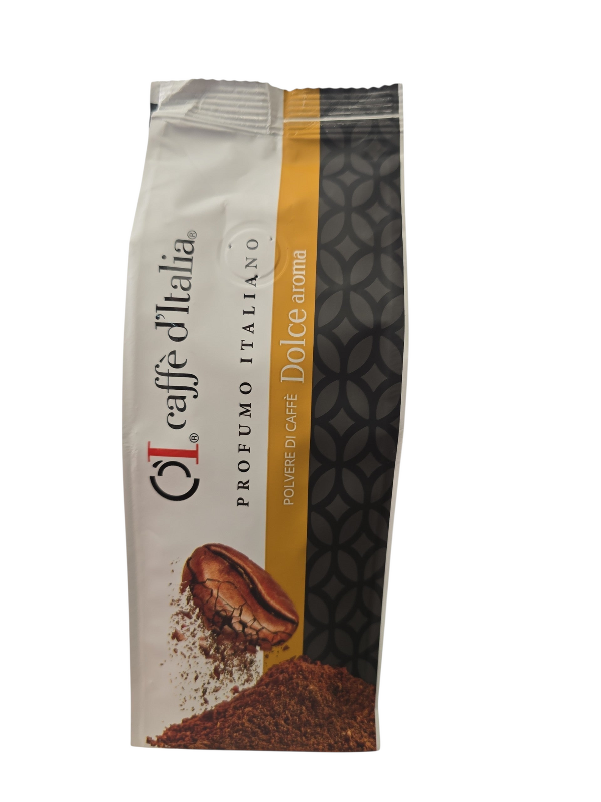 Caffe D'Italia UK - CoffeHome Dolce Aroma ground coffee 250g bag with Italian branding and coffee bean graphic