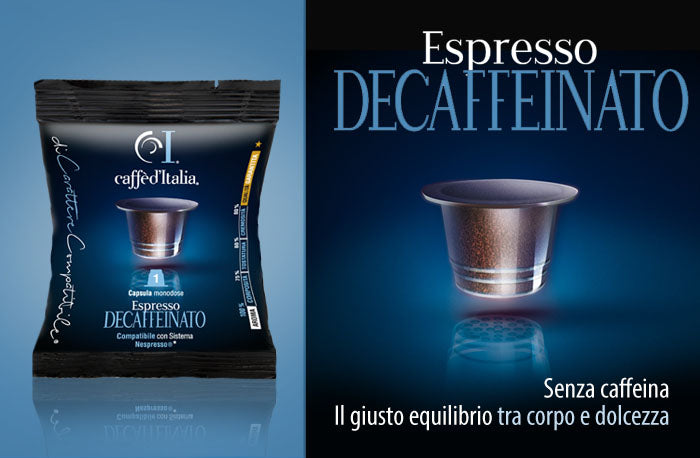 Capsules Espresso Coffee Decaffeinated Compatible Nespresso with 40 capsules