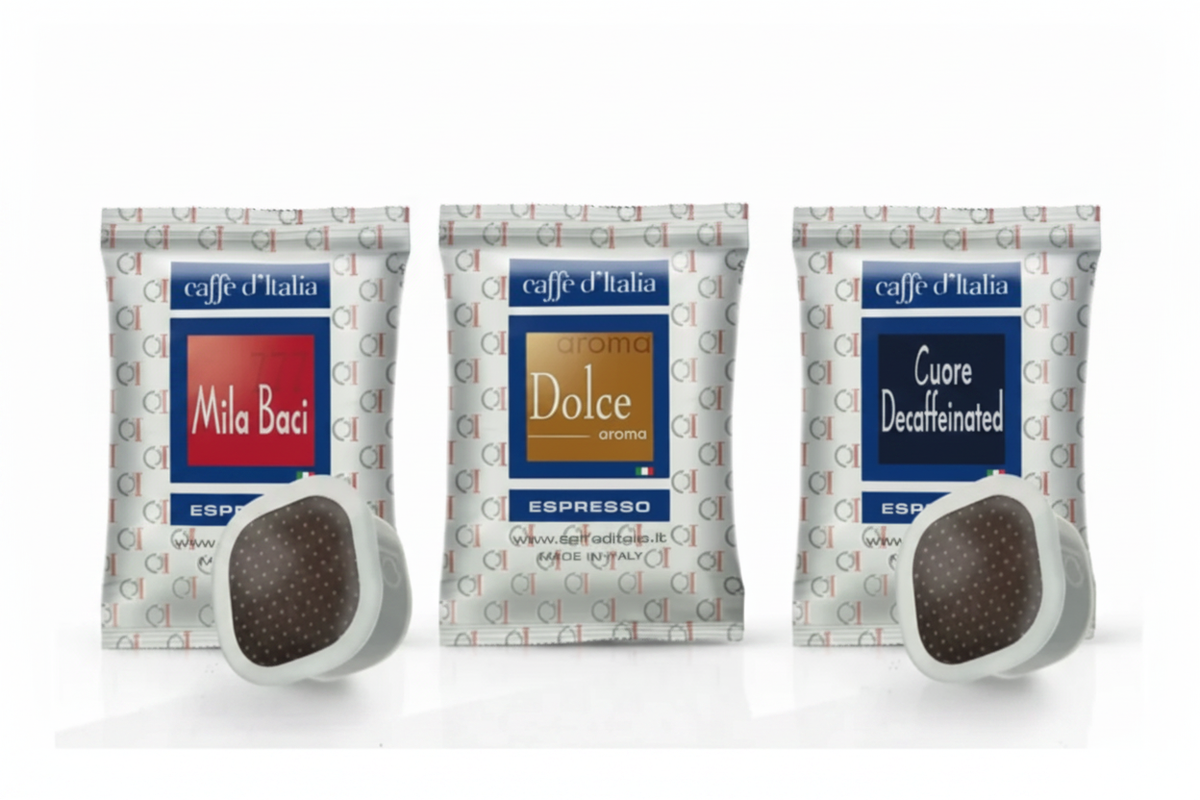 Square Capsule Tasting Selection - 777 Milla Baci, Dolce Aroma & Cuore Decaf