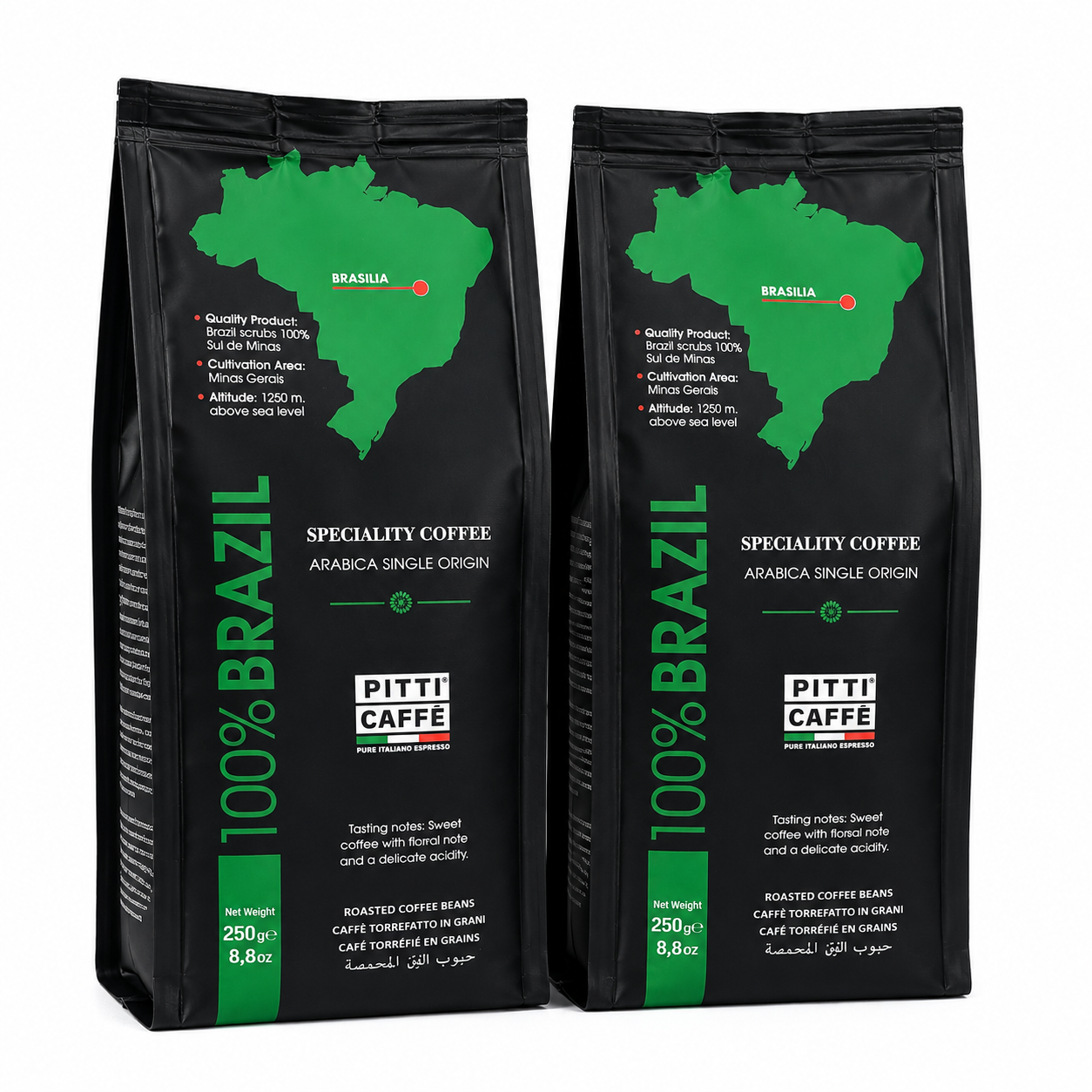 Pitti Caffè Speciality Coffee – 100% Brazil Sul de Minas 250g