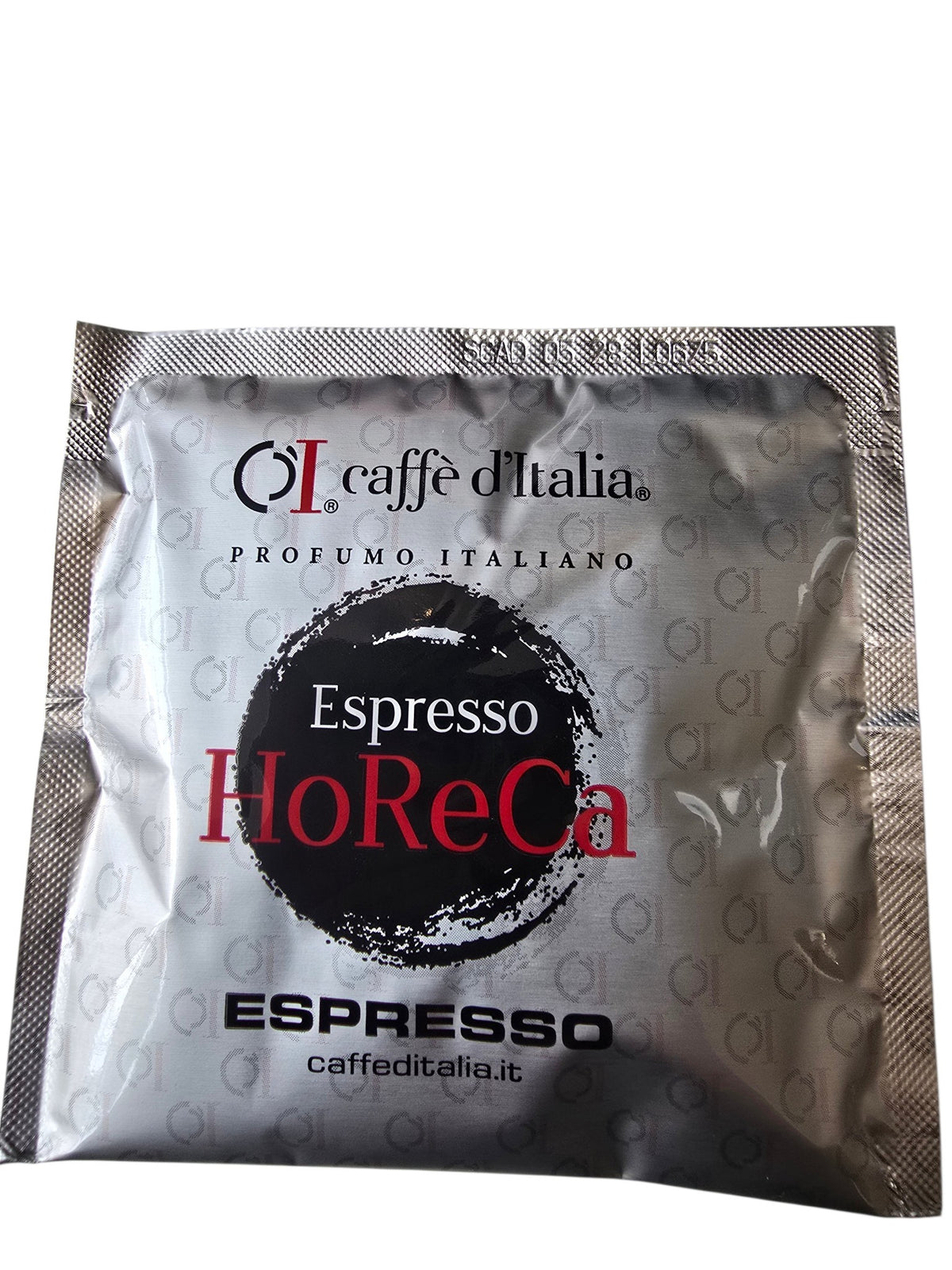 Caffe D'Italia UK - CoffeHome Espresso HoReCa 44mm E.S.E. coffee pod in a silver foil individual wrapper