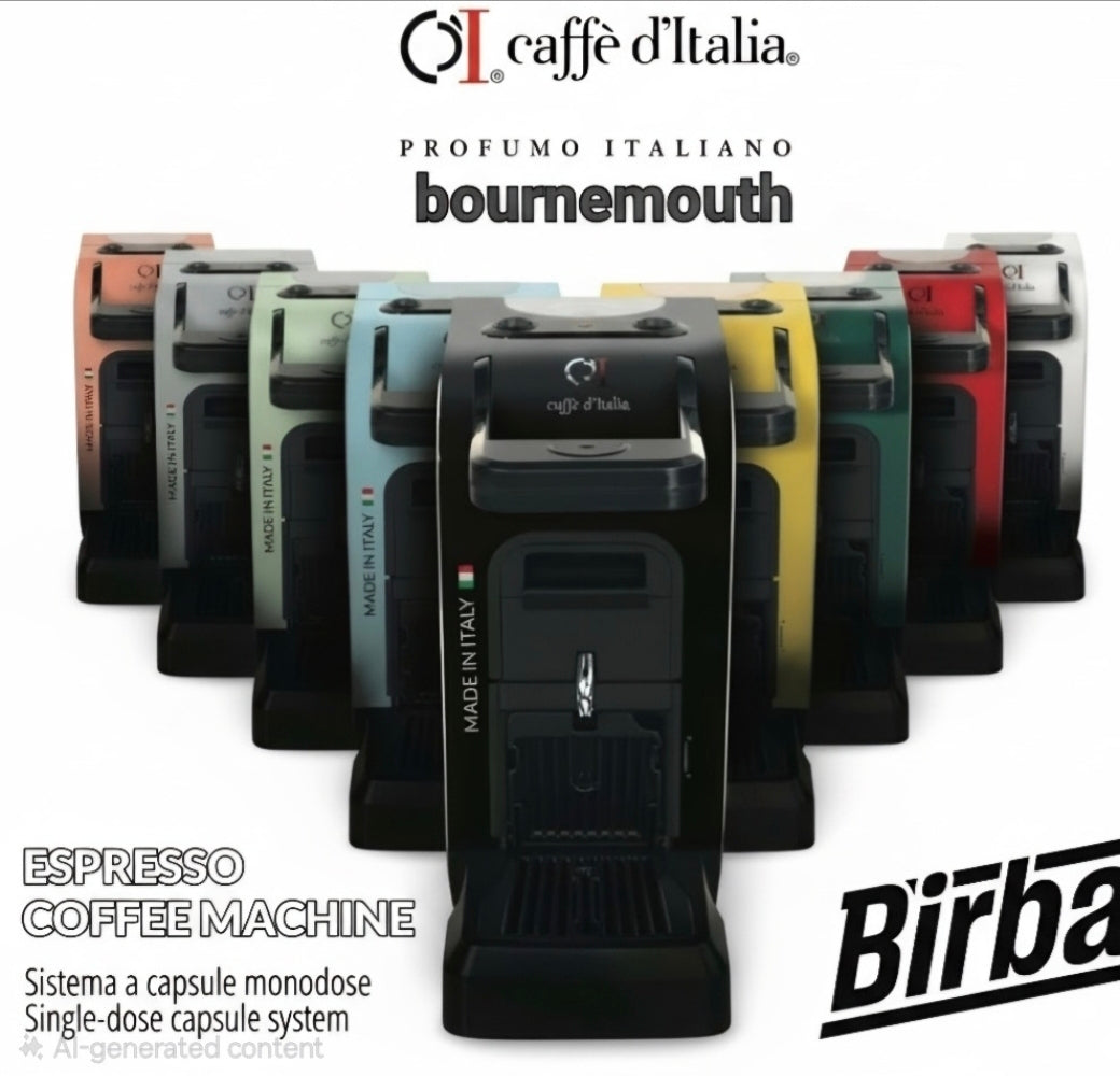 BIRBA Capsule Coffee Machine + 50 Free Capsules – 100% Made in Italy | Caffe D'Italia